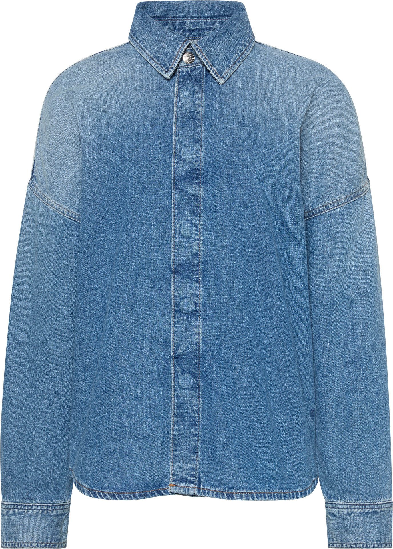 Calvin Klein Jeans Hemdbluse RLXD LNN DNM SHRT DY Mit Rundhalsausschnitt günstig online kaufen