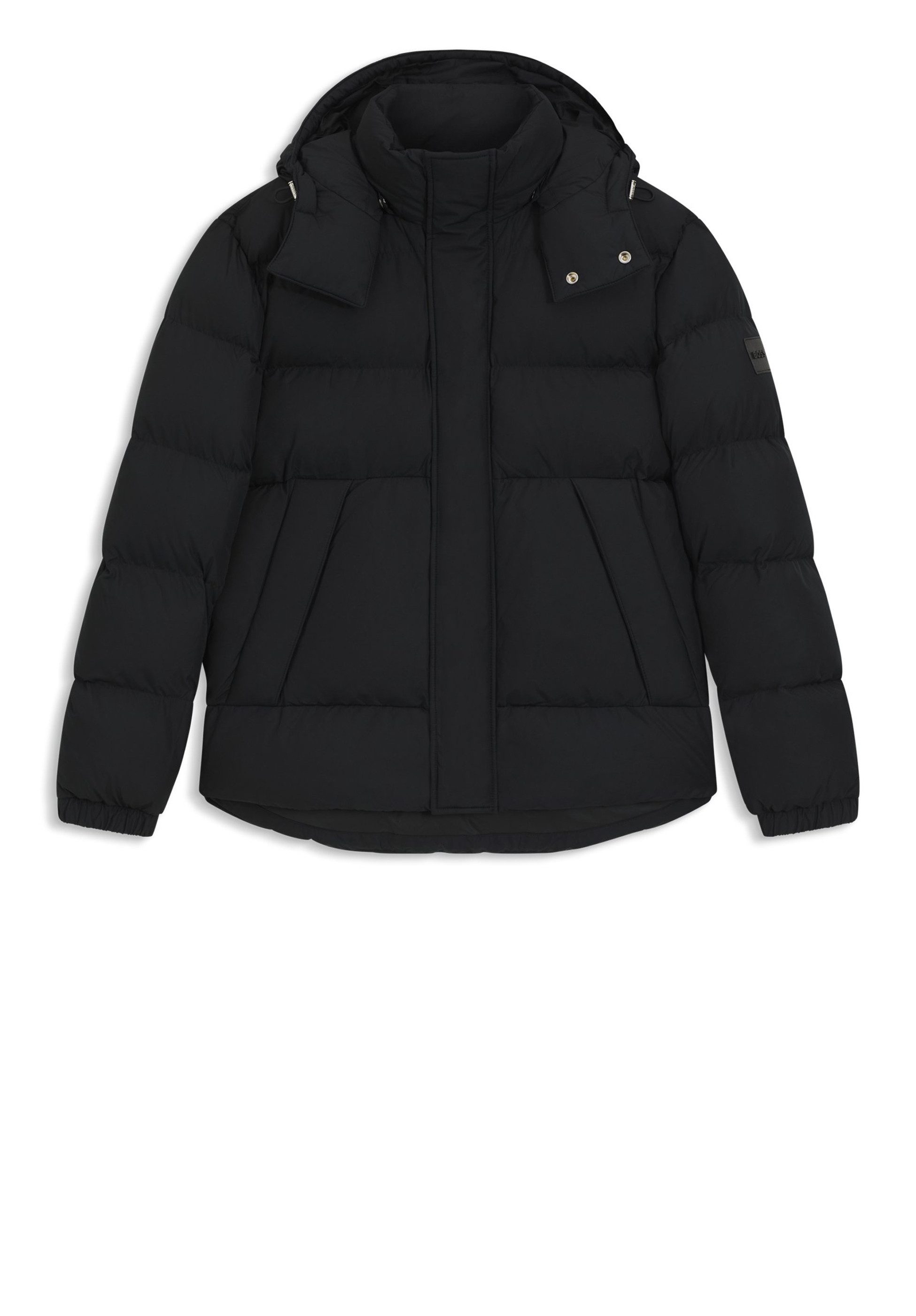 BOSS Kurzmantel Jacke Corbinian mit Logo-Aufnäher (1-tlg)