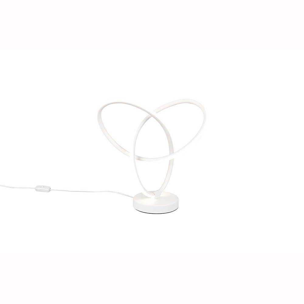 Reality Leuchten Schreibtischlampe, LED-Leuchtmittel fest verbaut, Neutralweiß, Tischleuchte Beistelllampe Nachttischlampe Metall weiß