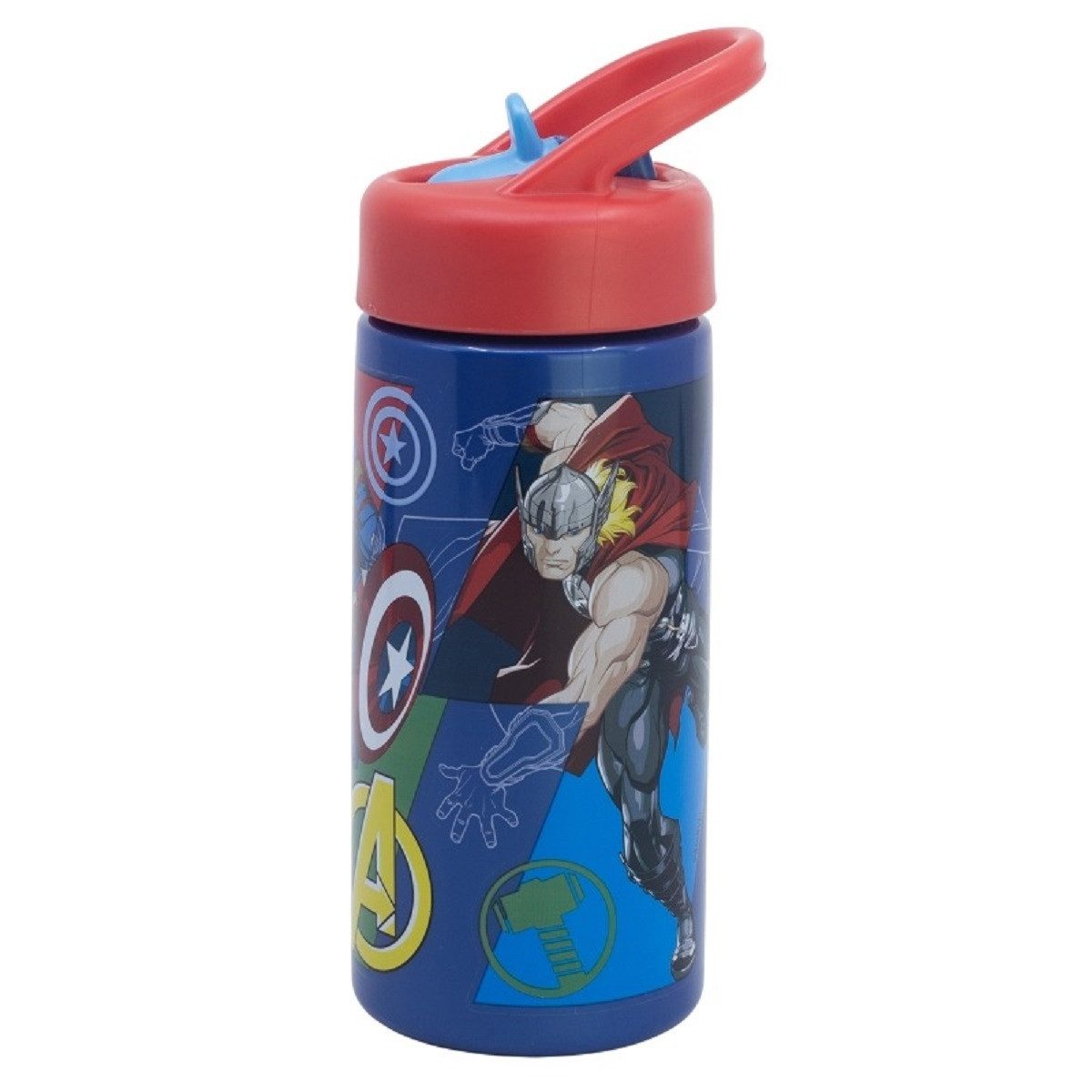 Captain Marvel Trinkflasche Kinder Wasserflasche 410 ml für Alltag Schule und unterwegs