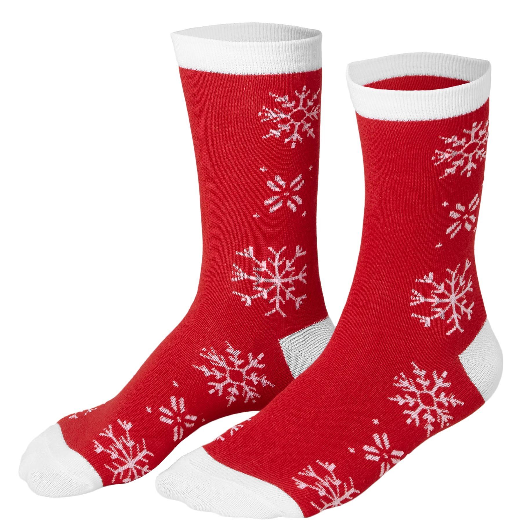 dressforfun Kuschelsocken Weihnachtssocken mit Eisblumen-Motiv