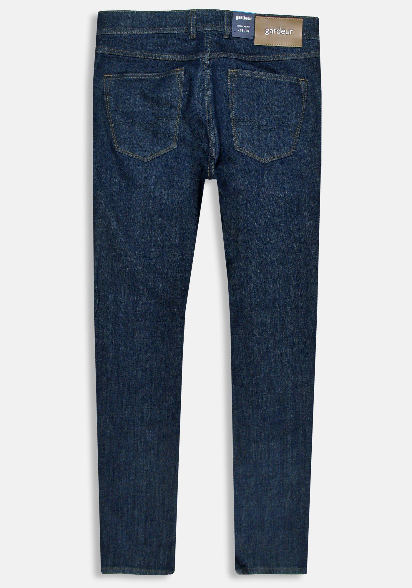 Rinsed Stretch-Denim Denim Raw 5-Pocket-Jeans Nevio Atelier GARDEUR Regular Blue Fit