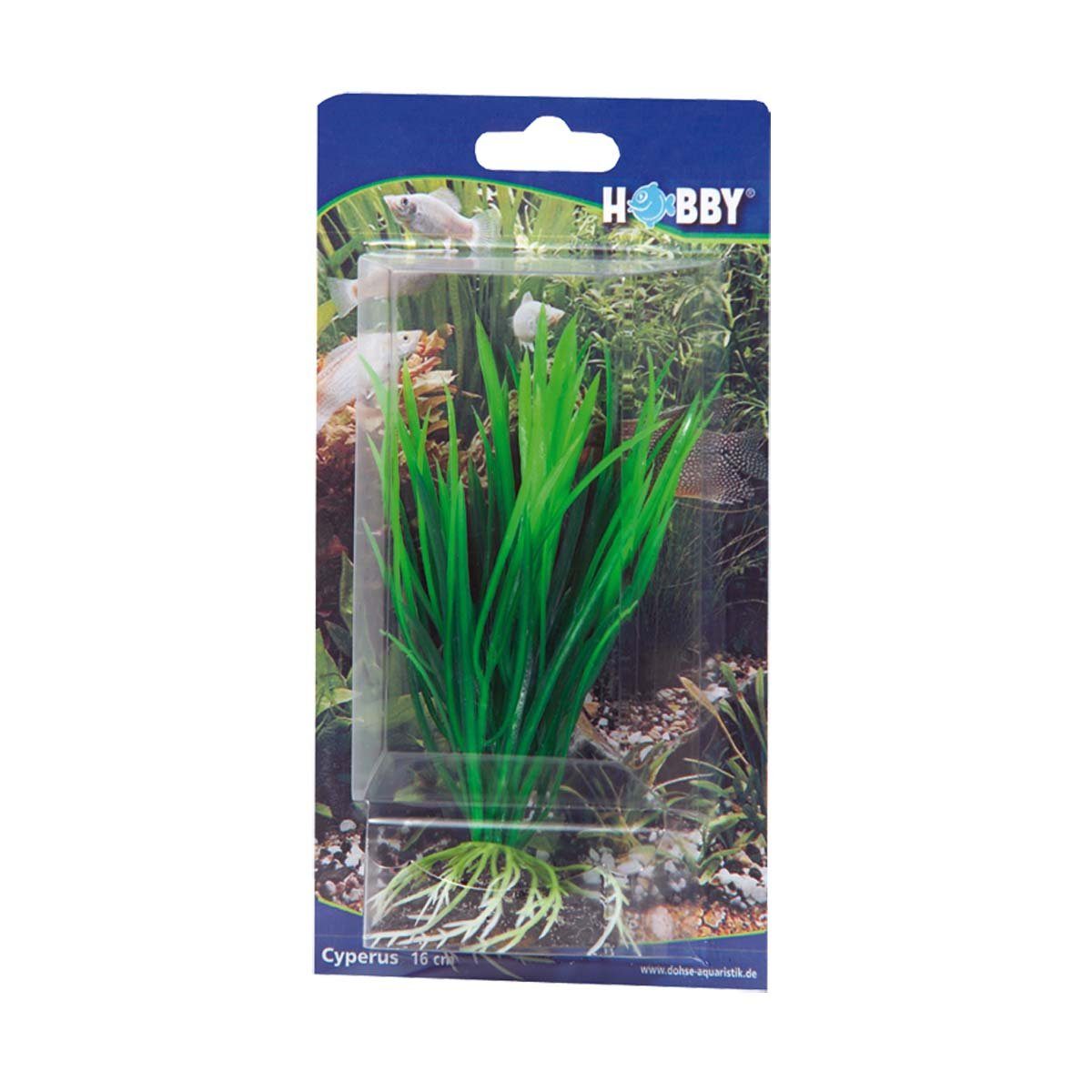HOBBY Aquariendeko Cyperus, 16 cm künstliche Aquariumpflanze