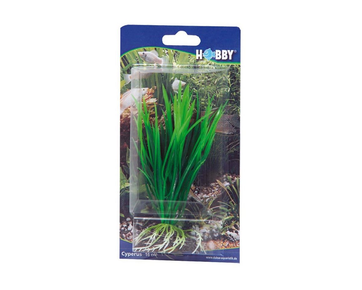 HOBBY Aquariendeko Cyperus, 16 cm künstliche Aquariumpflanze