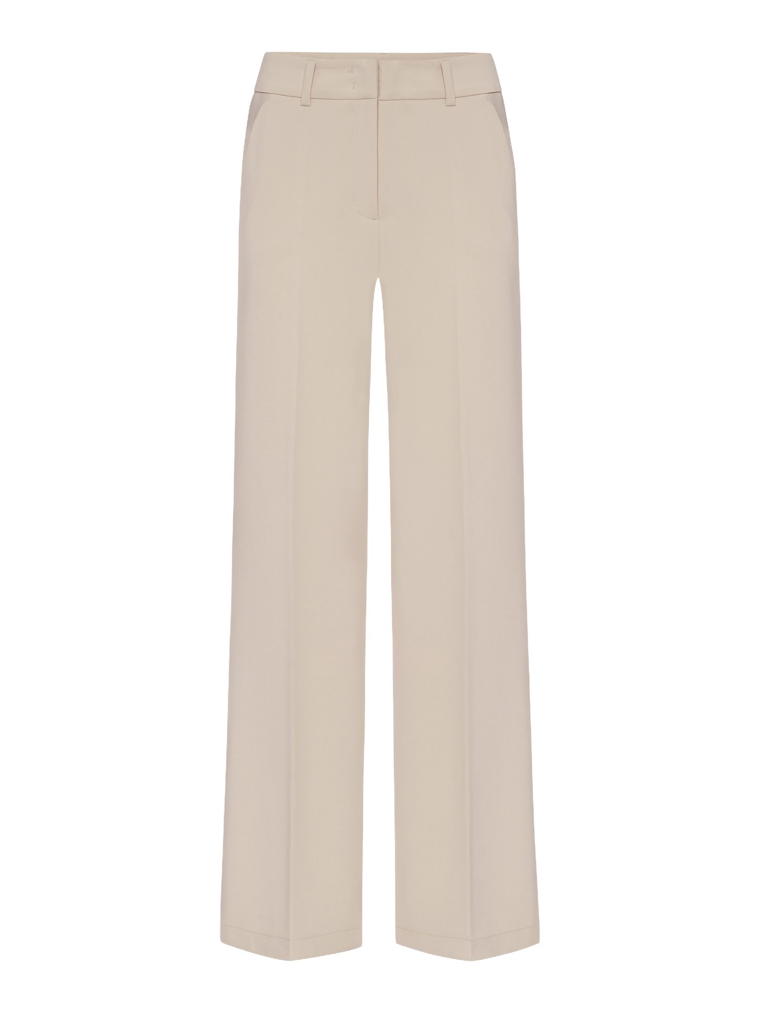 Cambio Stoffhose natur,Business,Polyester,Unifarben,Wide Leg,Mittel