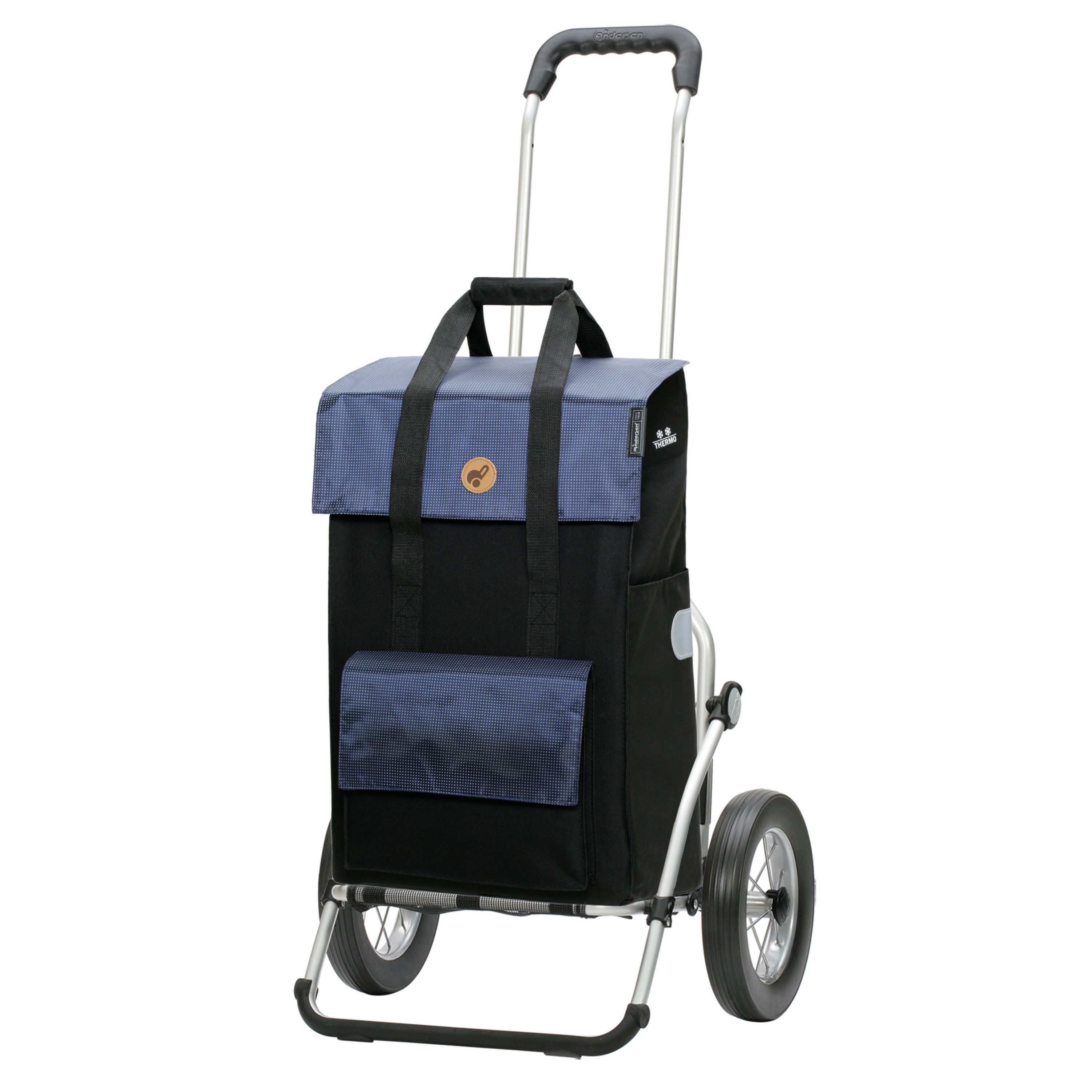 Andersen Einkaufstrolley Royal Shopper Vektor blau, Thermofach 15 Liter, klappbar, belastbar bis 50kg, wasserabweisend