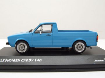 Solido Modellauto VW Caddy Pick Up 1990 blau Modellauto 1:43 Solido, Maßstab 1:43