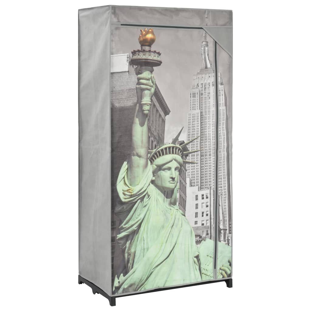vidaXL Kleiderschrank Kleiderschrank Faltschrank Stoffschrank 7545160 cm New York Stoff