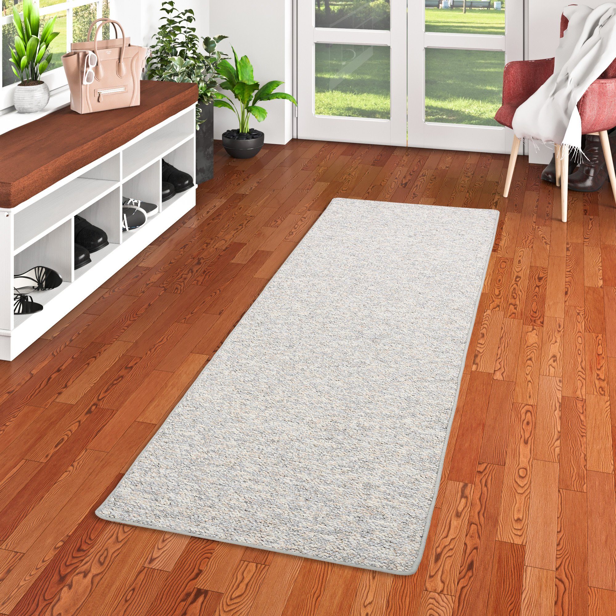 Snapstyle Läufer Woll-Optik Berber Läufer Juna Meliert, Rechteckig, Höhe: 12 mm