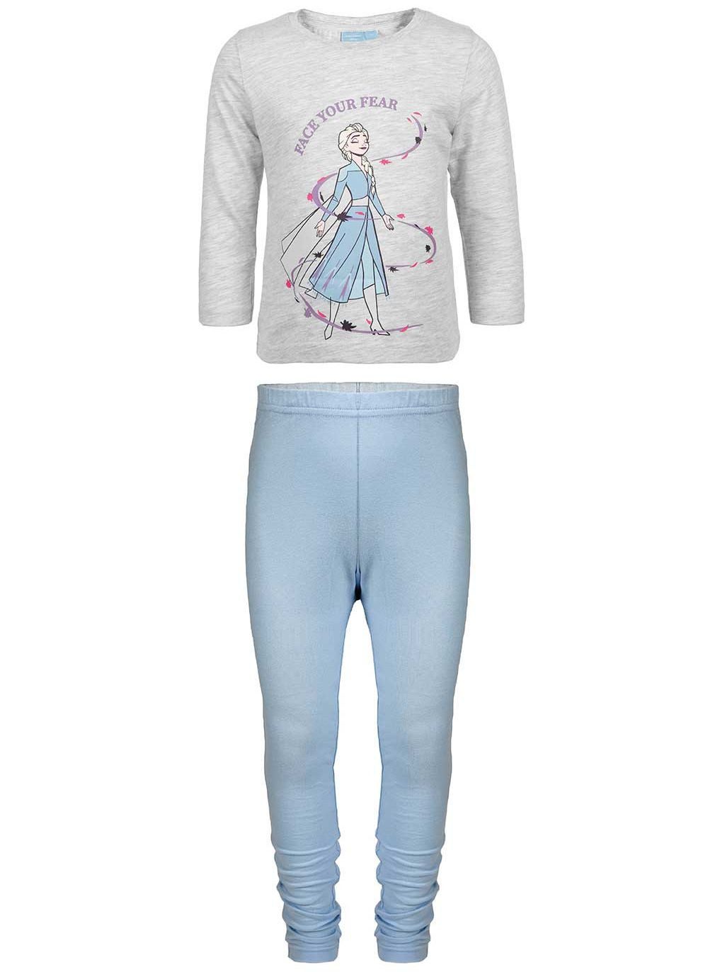 Disney Frozen Pyjama Frozen die Eiskönigin Lange Pyjama Mädchen Schlafanzug