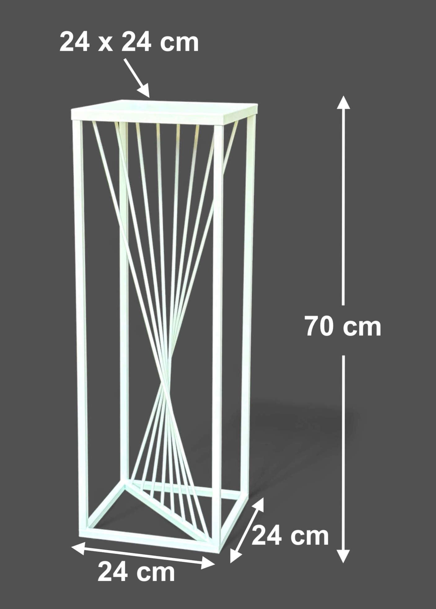 DanDiBo Blumenhocker Metall Weiß Eckig 70 günstig online kaufen
