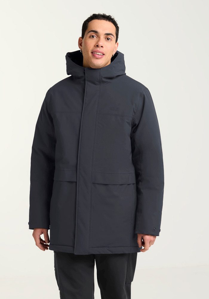 Jack Wolfskin Wintermantel COLD CAMP COAT M mit wasserdichtem TEXAPORE, winddicht, atmungsaktiv, aus Polyester
