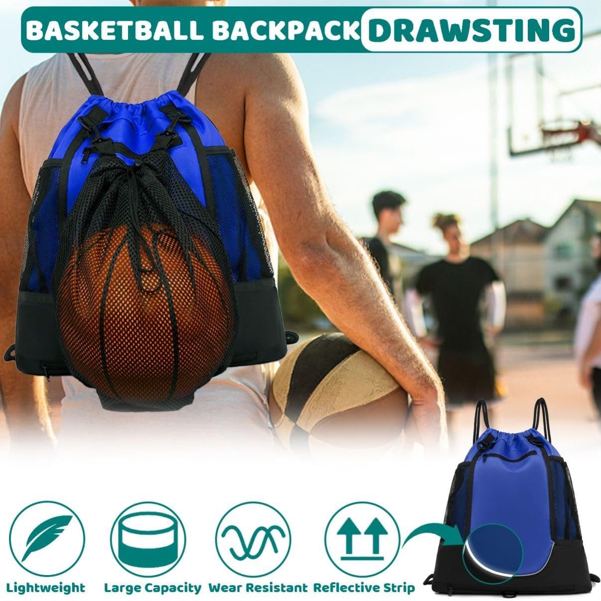 FELIXLEO Freizeittasche Basketball Rucksack Jungen Sporttasche Fussball Tasche (1-tlg)