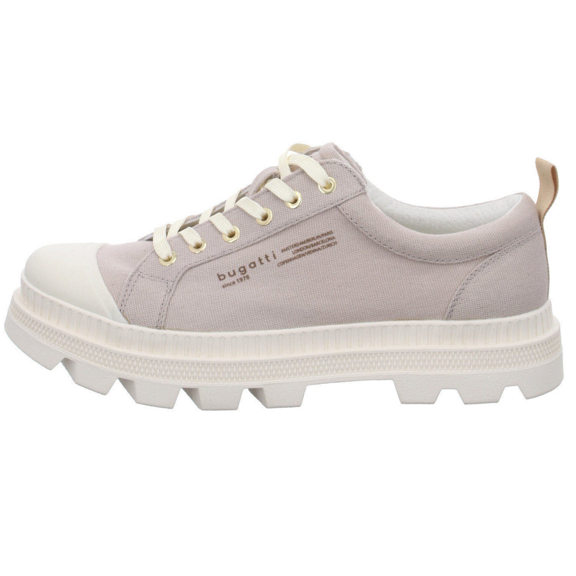 bugatti Damen Sneaker Schuhe Synthetikkombination Daiquiri Schnürschuh Leinenschuh beige