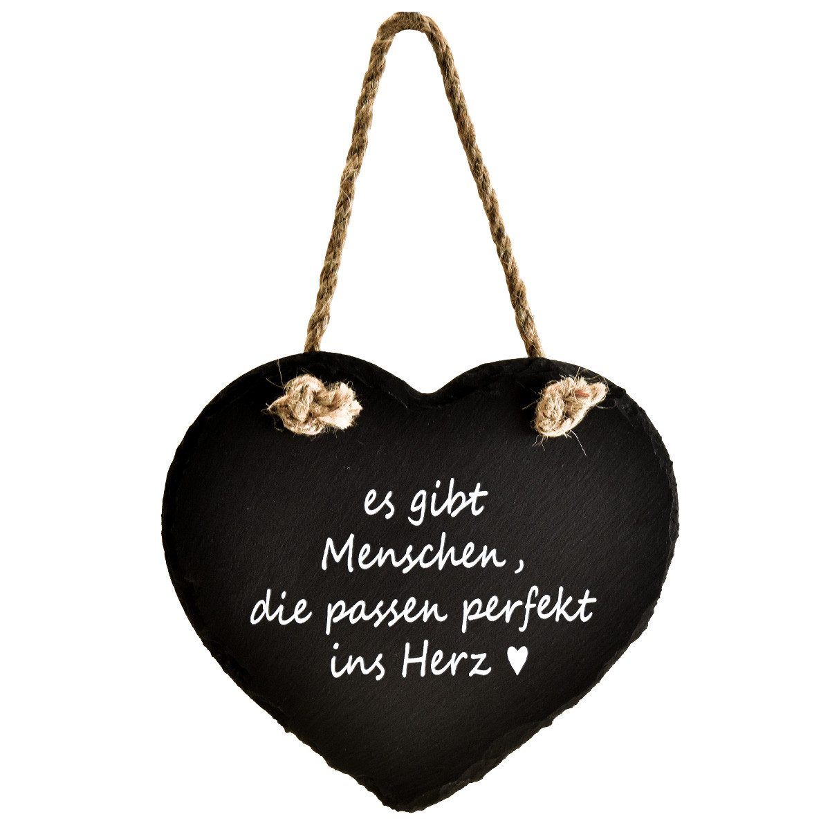 Florists Products Streudeko Romantisches Schieferherz mit Spruch zum Aufhängen für