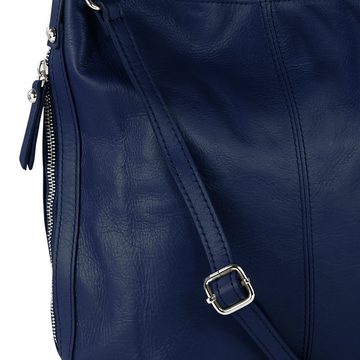 Toscanto Beuteltasche Toscanto Damen Beuteltasche Shopper Leder (Beuteltasche), Damen Beuteltasche, Shopper Leder, blau, Größe ca. 35cm