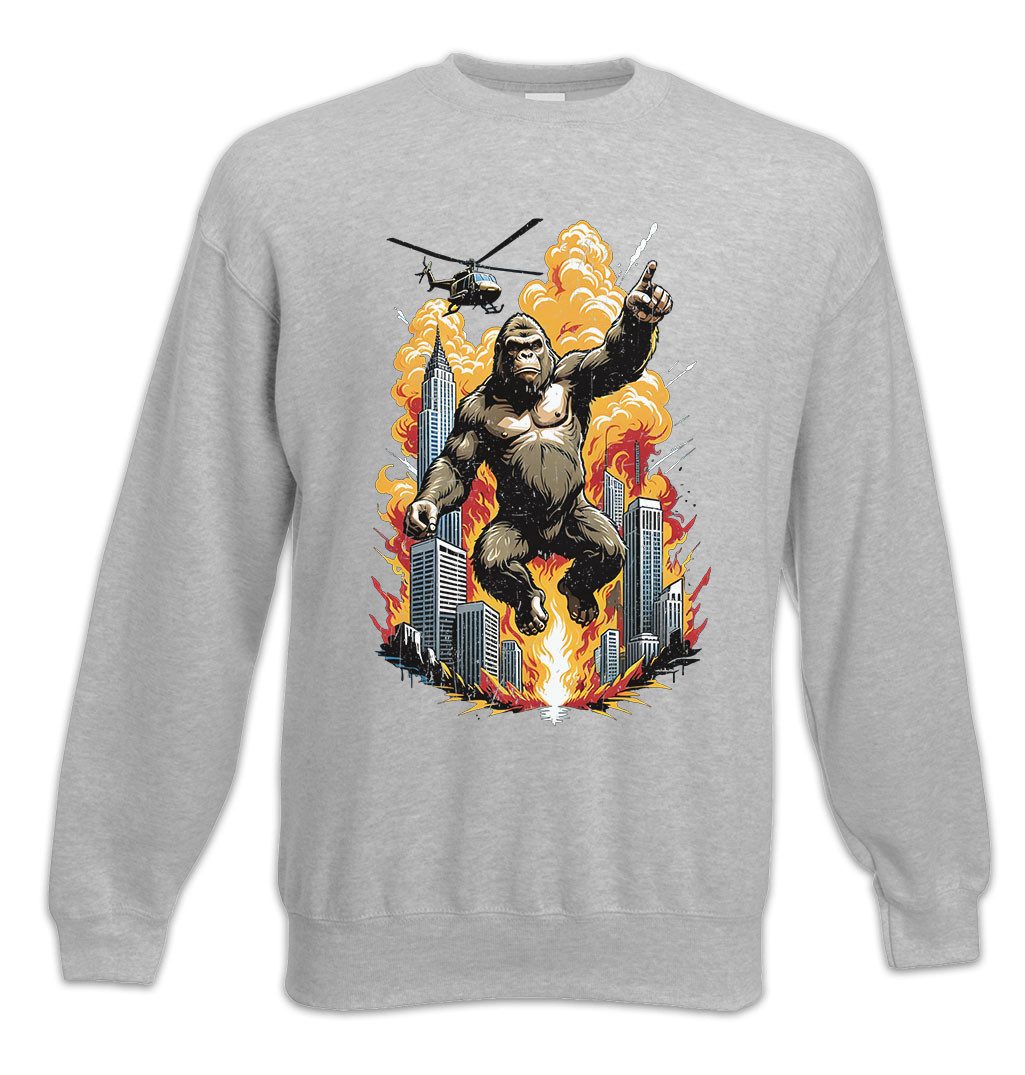 Urban Backwoods Sweatshirt Skyscraper Kong Sweatshirt Ape Affe Japan Insel King Kaiju Giant (1-tlg) Monster Movie Film Godzilla
