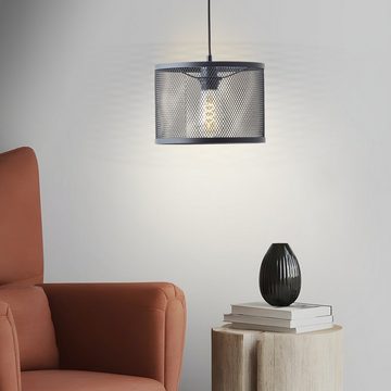 Lightbox Hängeleuchten, ohne Leuchtmittel, Hängelampe, kürzbar, 144cm Höhe, Ø25cm, E27, max. 60W, Metall, schwarz
