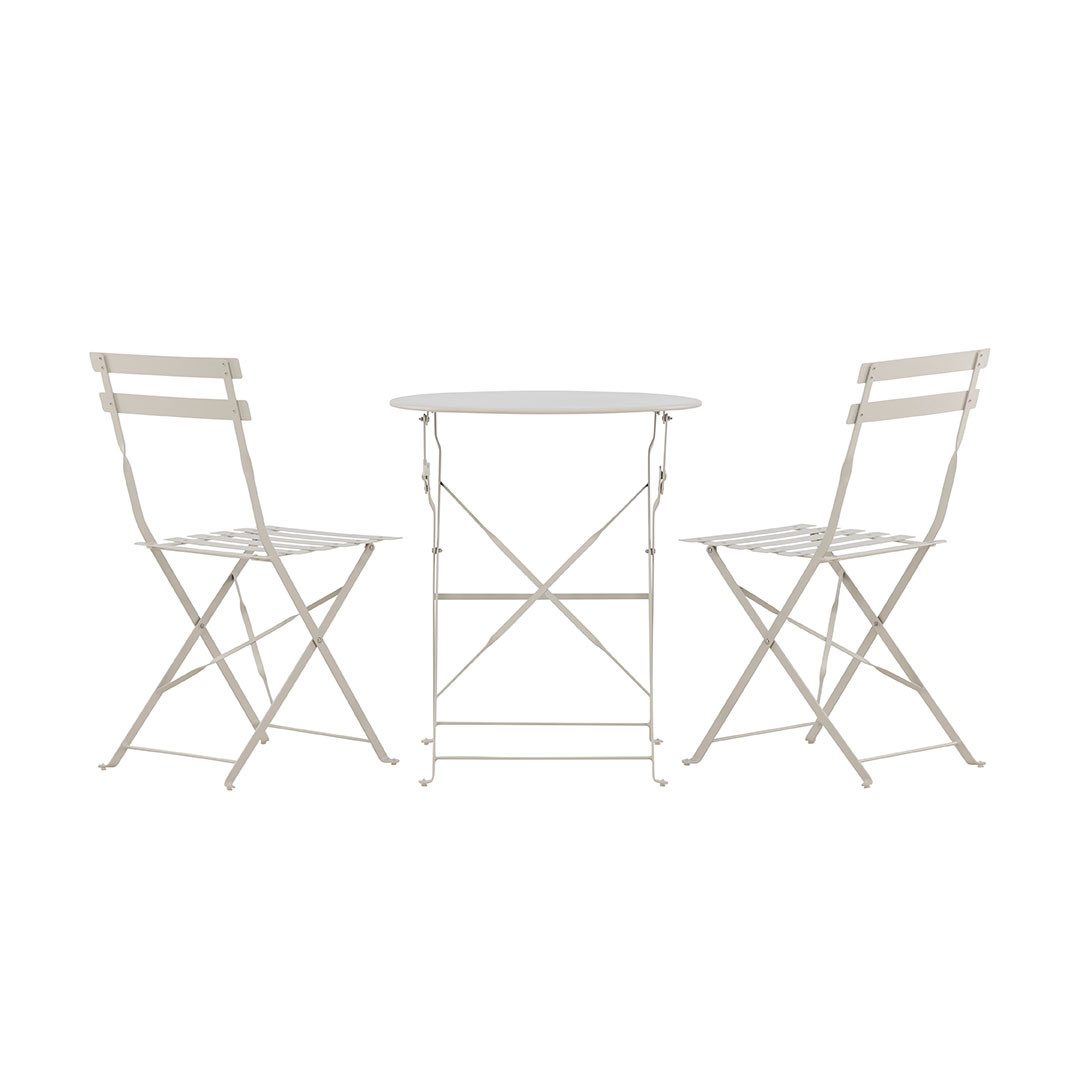 Gartenlounge-Set Tao Loungeset 1 Tisch, 2 Stühle beige.