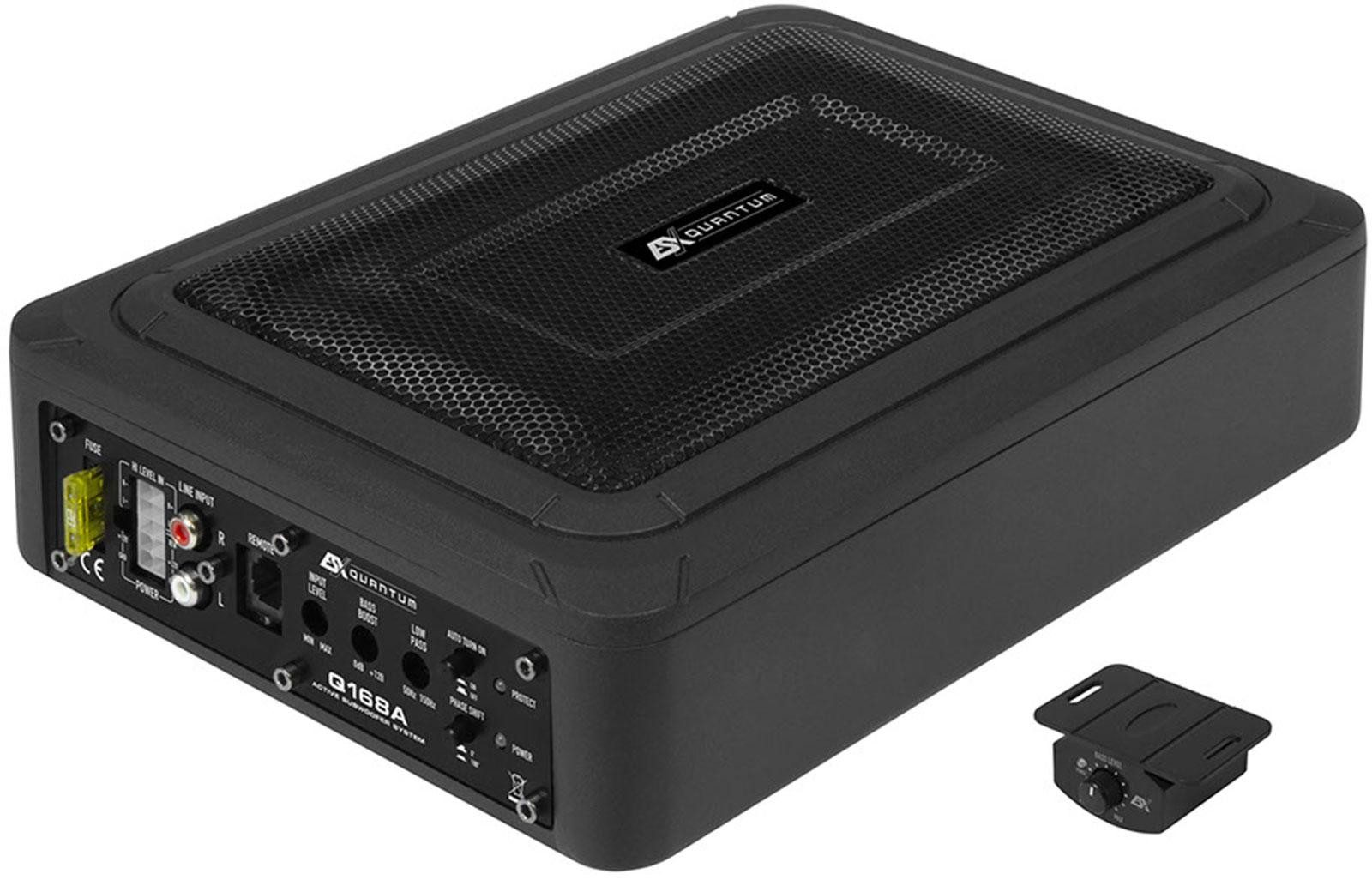 ESX Q168A 15x20 cm (6x8) Aktiv-Untersitz Auto-Subwoofer (100 W, max.: W cm)