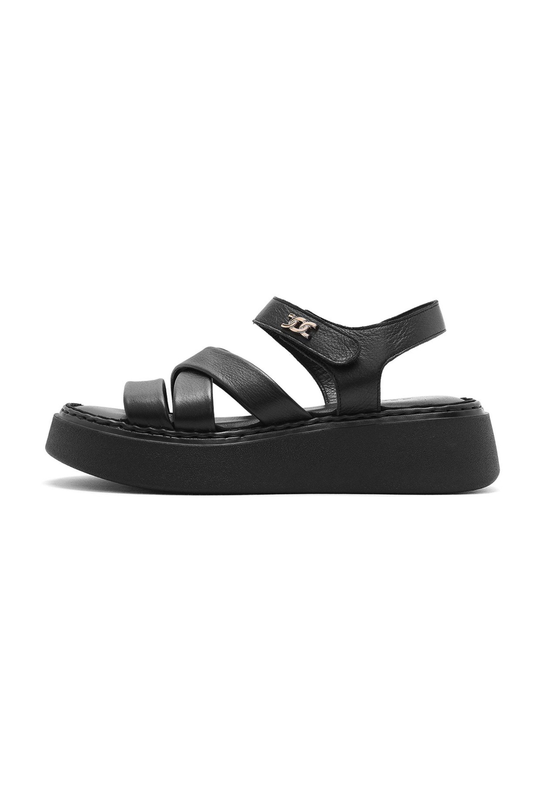 Derimod Leder Sandalen Sandale Lederfutter, TPU Sohle, Absatz 3 cm