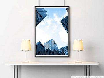 Sinus Art Poster Architekturfotografie 60x90cm Poster Gläserne Wolkenkratzer