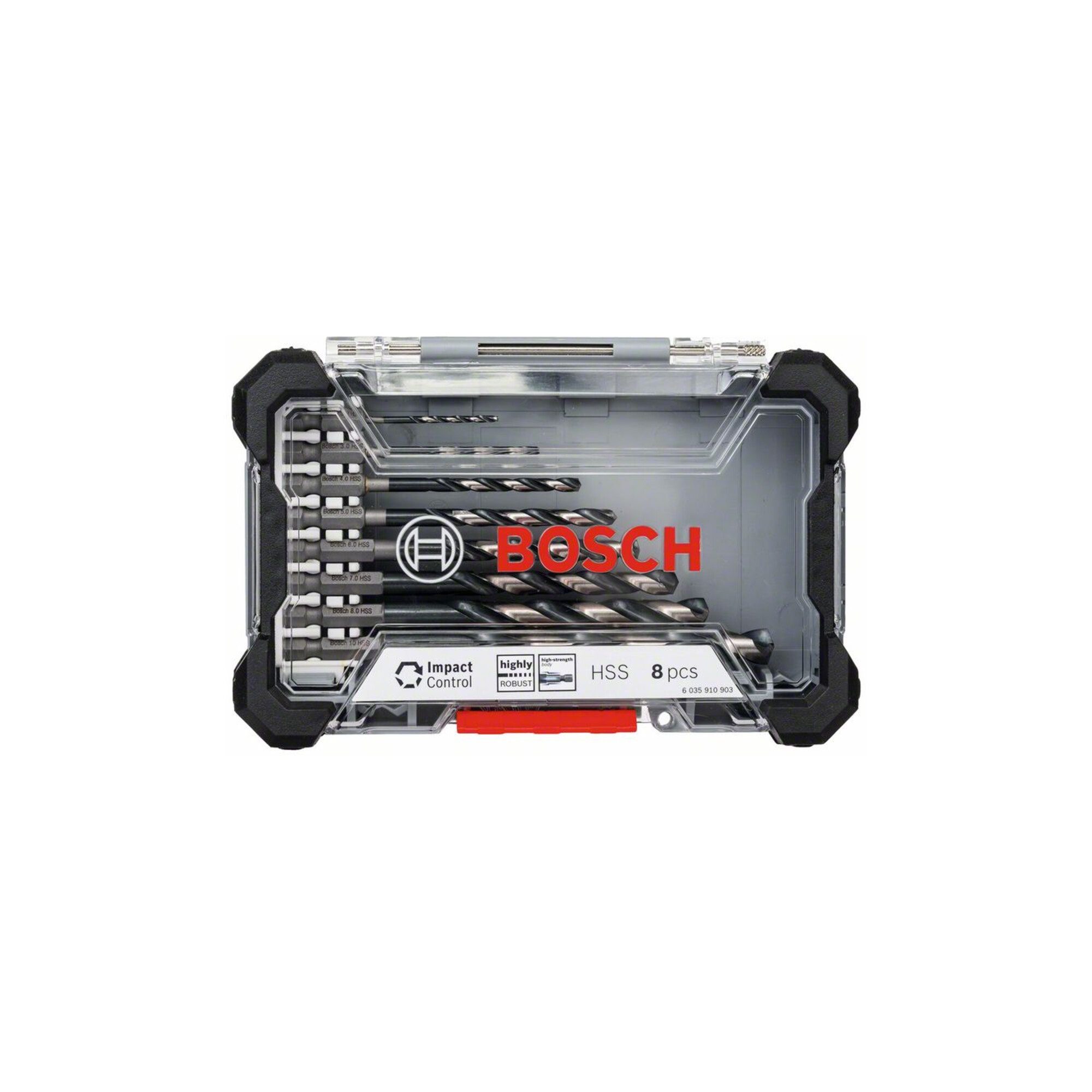 Bosch Professional Holzbohrer Bosch Impact Control HSS-Spiralbohrer-Set 8-teilig