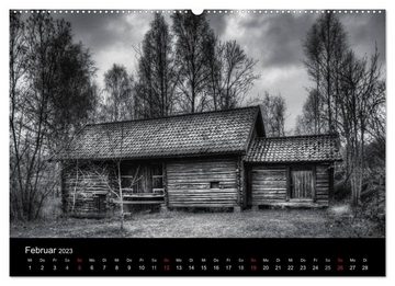 CALVENDO Wandkalender Objekte in schwarz weiss (Premium, hochwertiger DIN A2 Wandkalender 2023, Kunstdruck in Hochglanz)