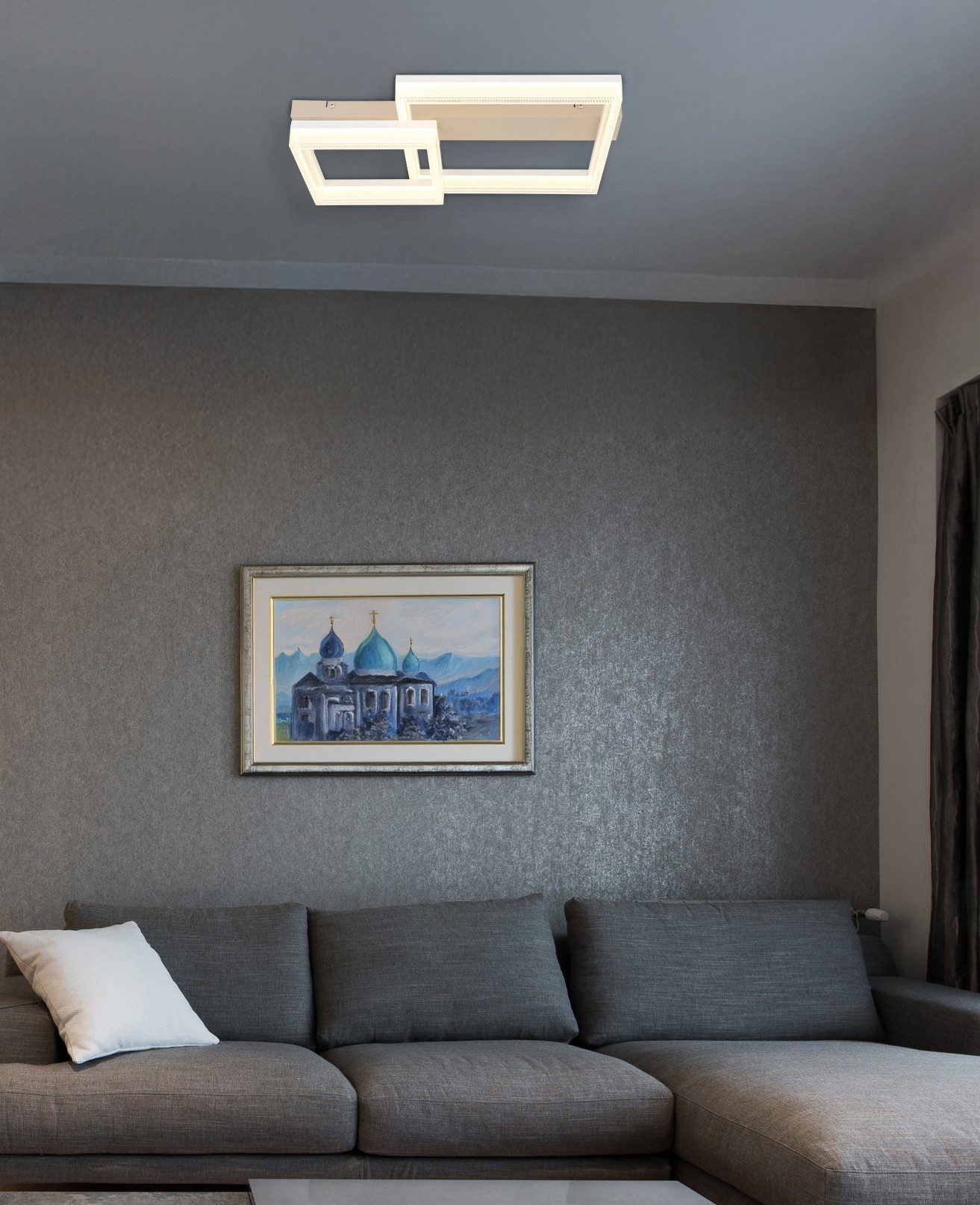 GLOBO LIGHTING Deckenleuchte ZARA, LED fest integriert, Warmweiß, LED Deckenleuchte für Wohn- & Schlafzimmer