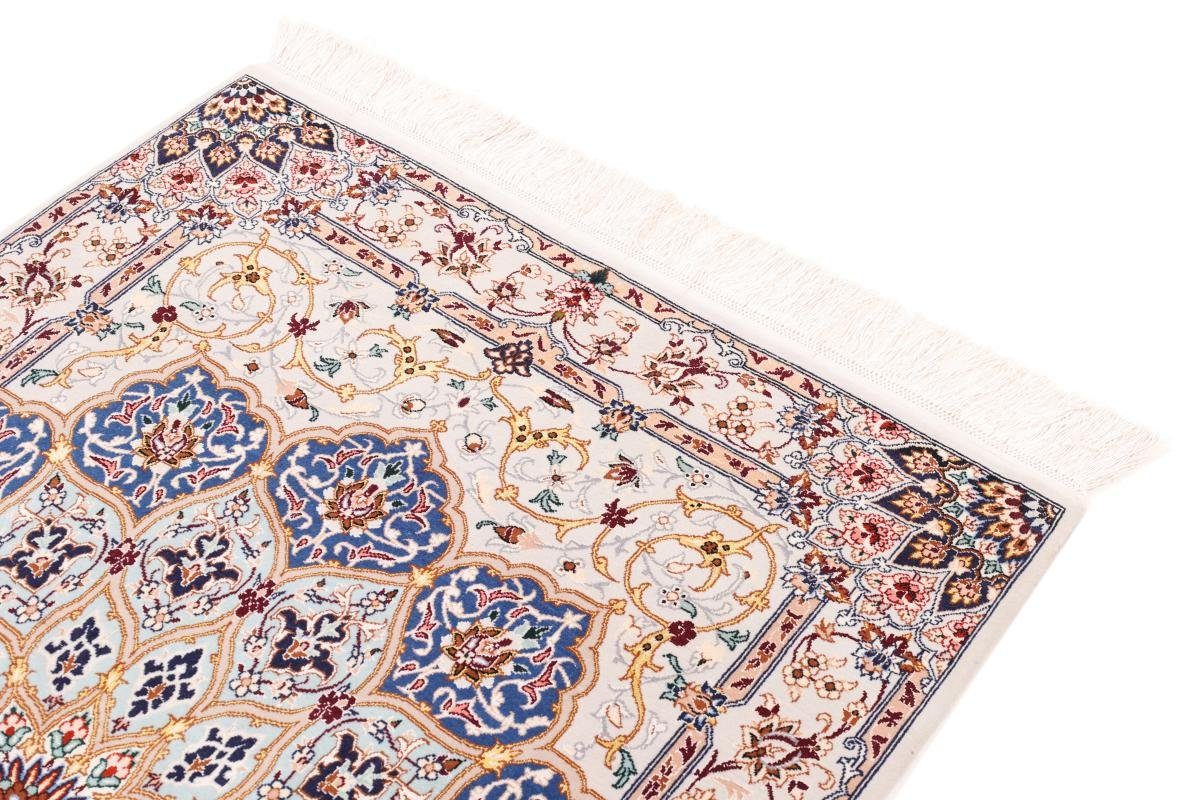 82x128 mm Nain Orientteppich, Handgeknüpfter Seidenkette Trading, Orientteppich Höhe: 6 Isfahan rechteckig,