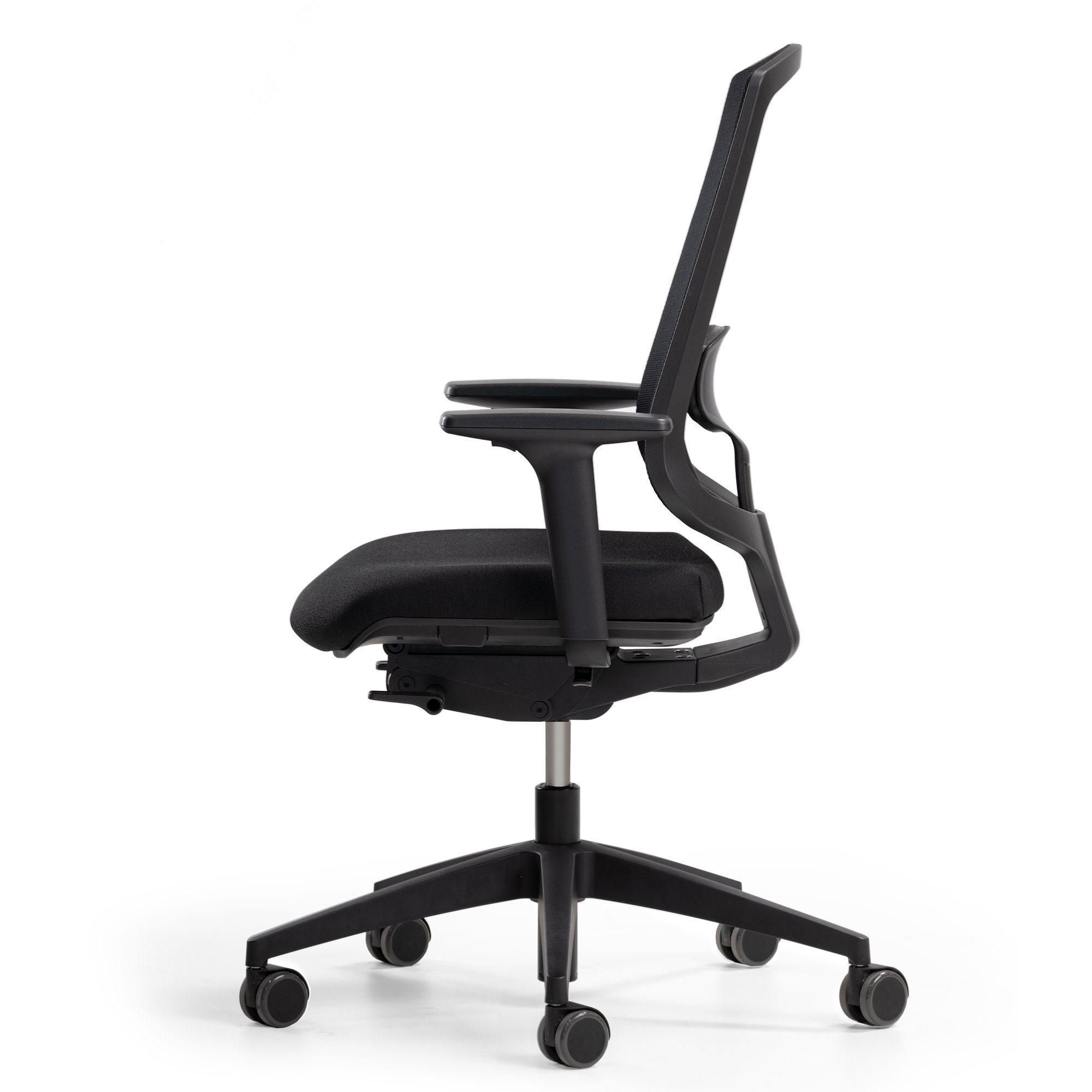 boho office® Drehstuhl, in Schwarz, Made in Germany, Sitzfläche und Armlehnen verstellbar
