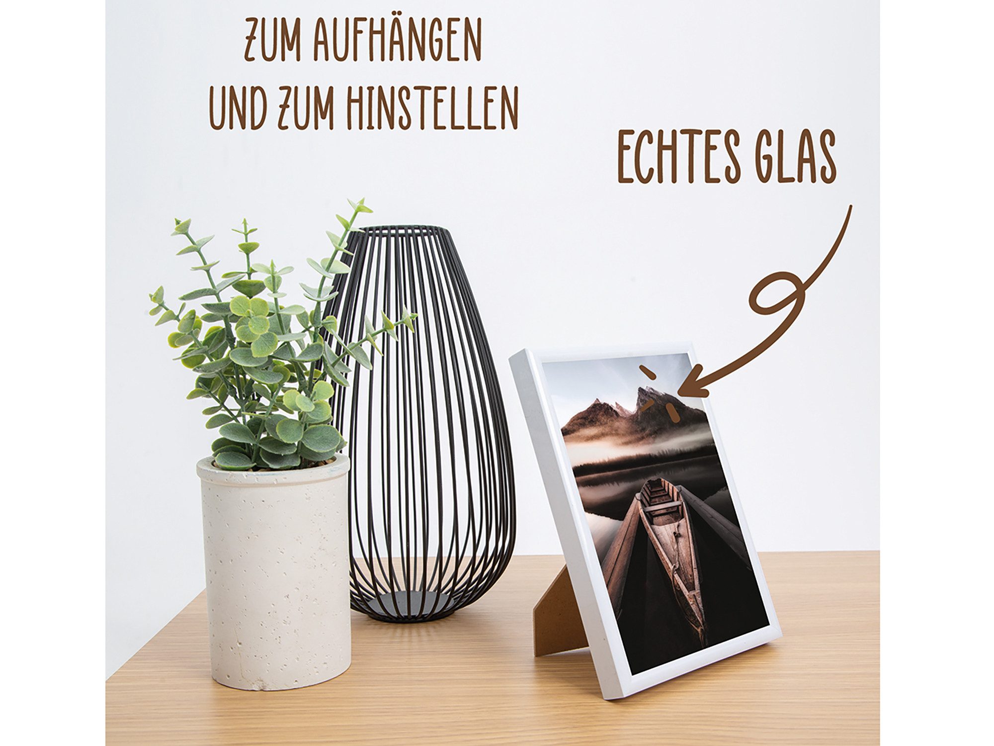 Wackadoo Living Einzelrahmen Bilderrahmen mit Glasscheibe günstig online kaufen