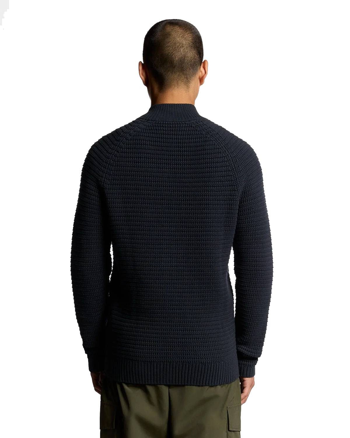 Lyle & Scott Strickjacke Strickjacke Lyle & Scott Button Through Funnel Neck Knopfleiste für einfaches Überziehen