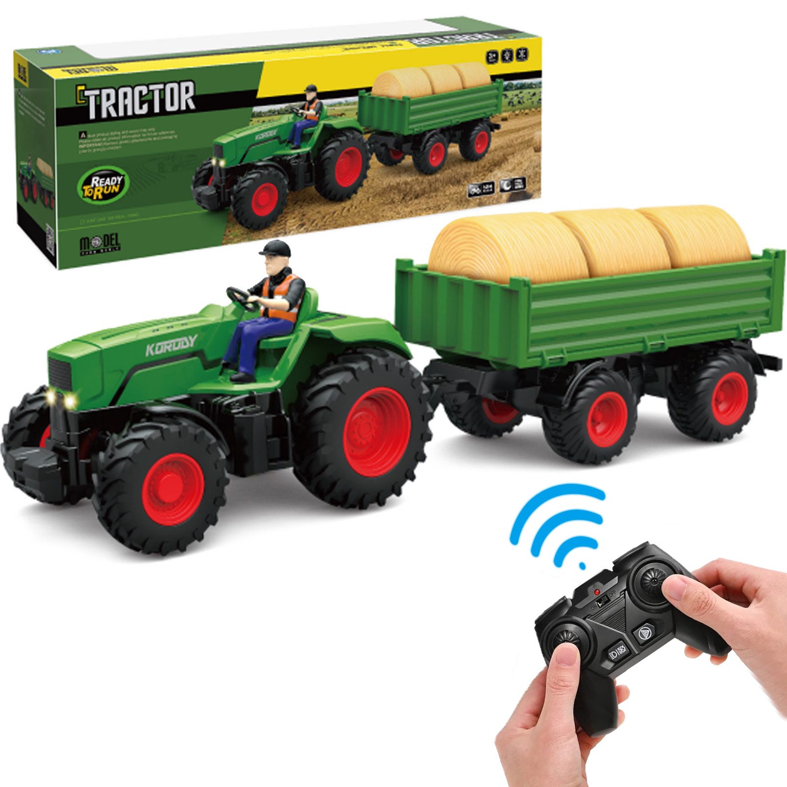 Esun RC-Traktor RC-Traktor Ferngesteuerter Traktor Spielzeug ab 3 4 5 Jahre günstig online kaufen