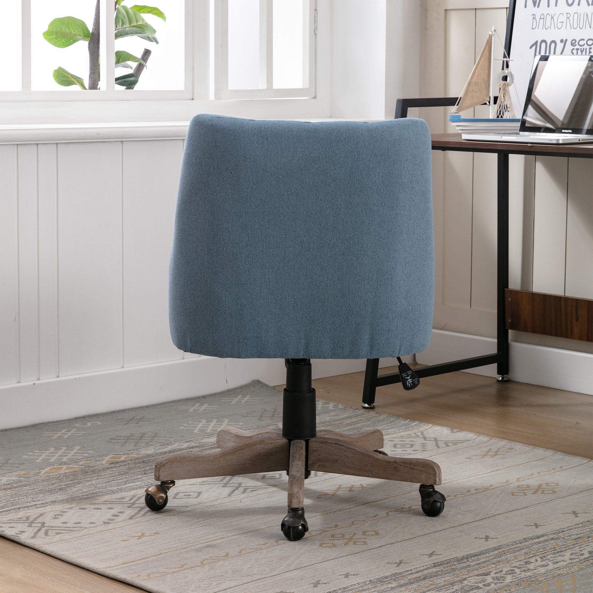 Moderne Moderne Arbeitsdrehstuhl Schalensitz Wohnzimmer), für Drehstuhl (mit Schreibtischstuhl, REDOM Freizeit-Bürostuhl blau Freizeit-Bürostuhl
