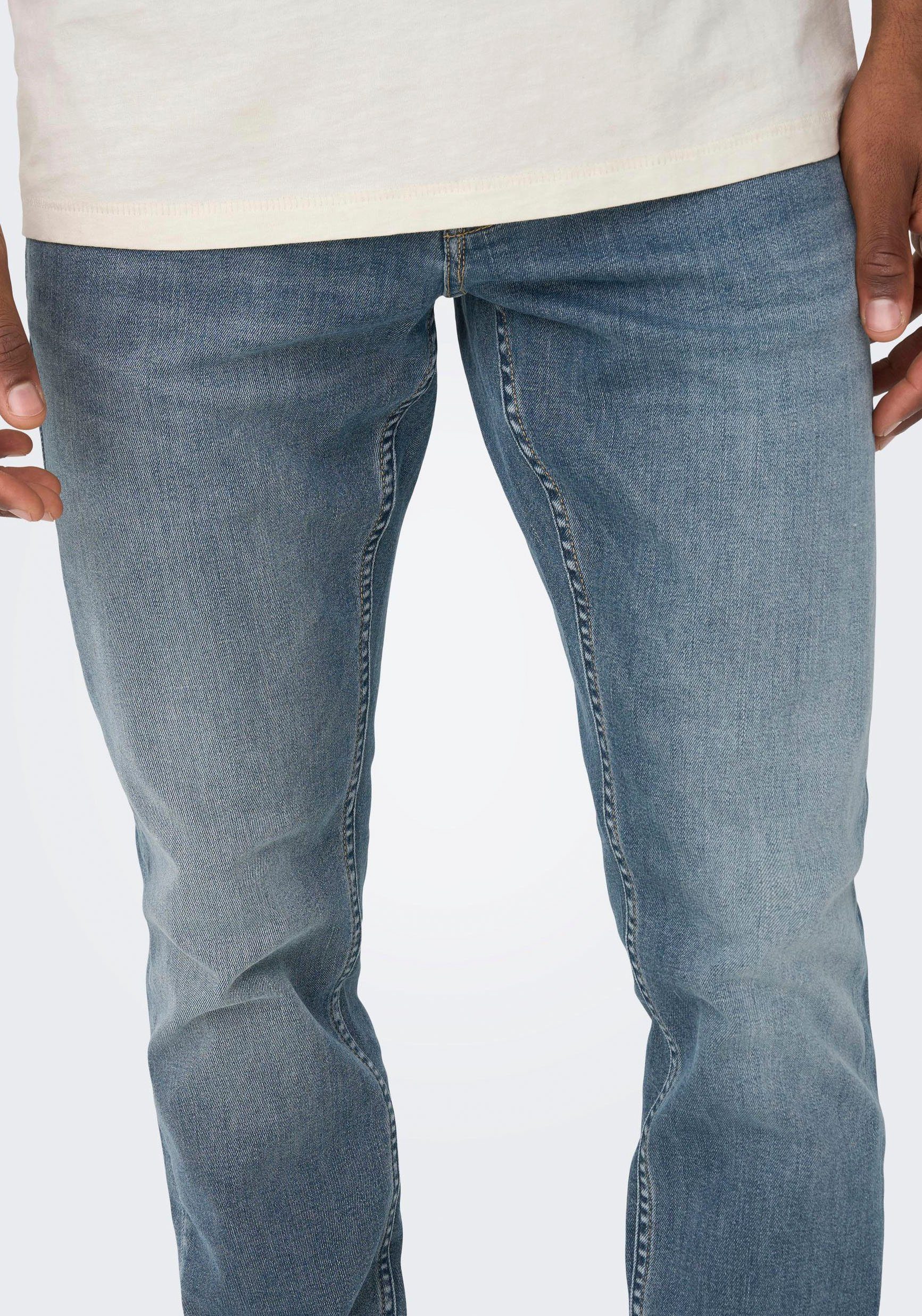 ONLY & SONS Slim-fit-Jeans OS ONSLOOM SLIM BLUE GREY 40 mit Destroyed Effek günstig online kaufen