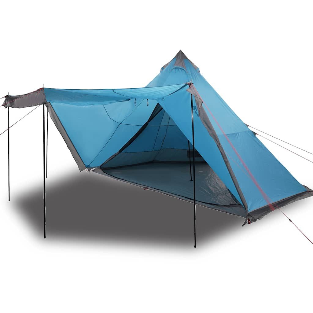 vidaXL Tipi-Zelt Tipi-Familienzelt 8 Personen Blau Wasserdicht, Personen: 6 (1 tlg)