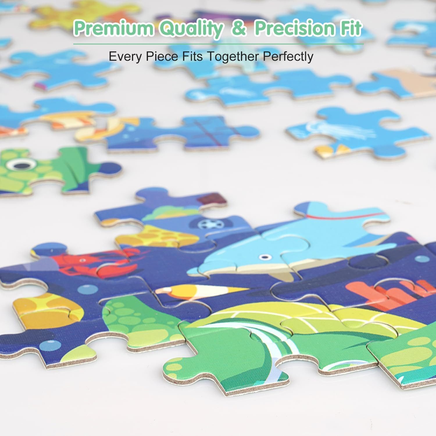 FELIXLEO Puzzle-Sortierschale Meeresschildkröten Puzzle 108 Teile Kinder Lernspiel Geschenk, (1-tlg)