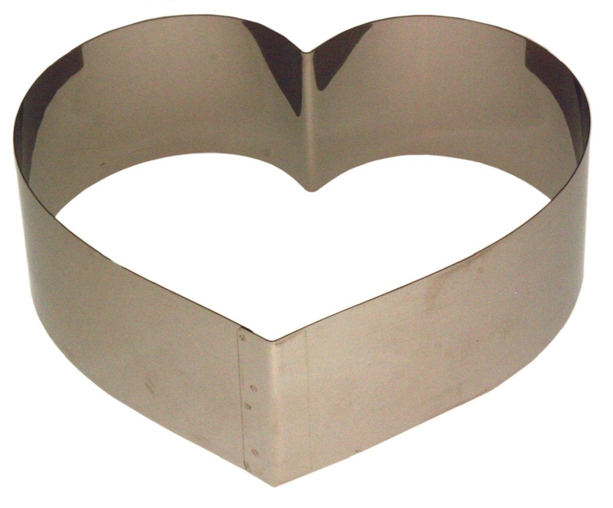 LARES Herzkuchenform 6002-2, Herzbackform mittel, aus rostfreiem Edelstahl, Made in Germany