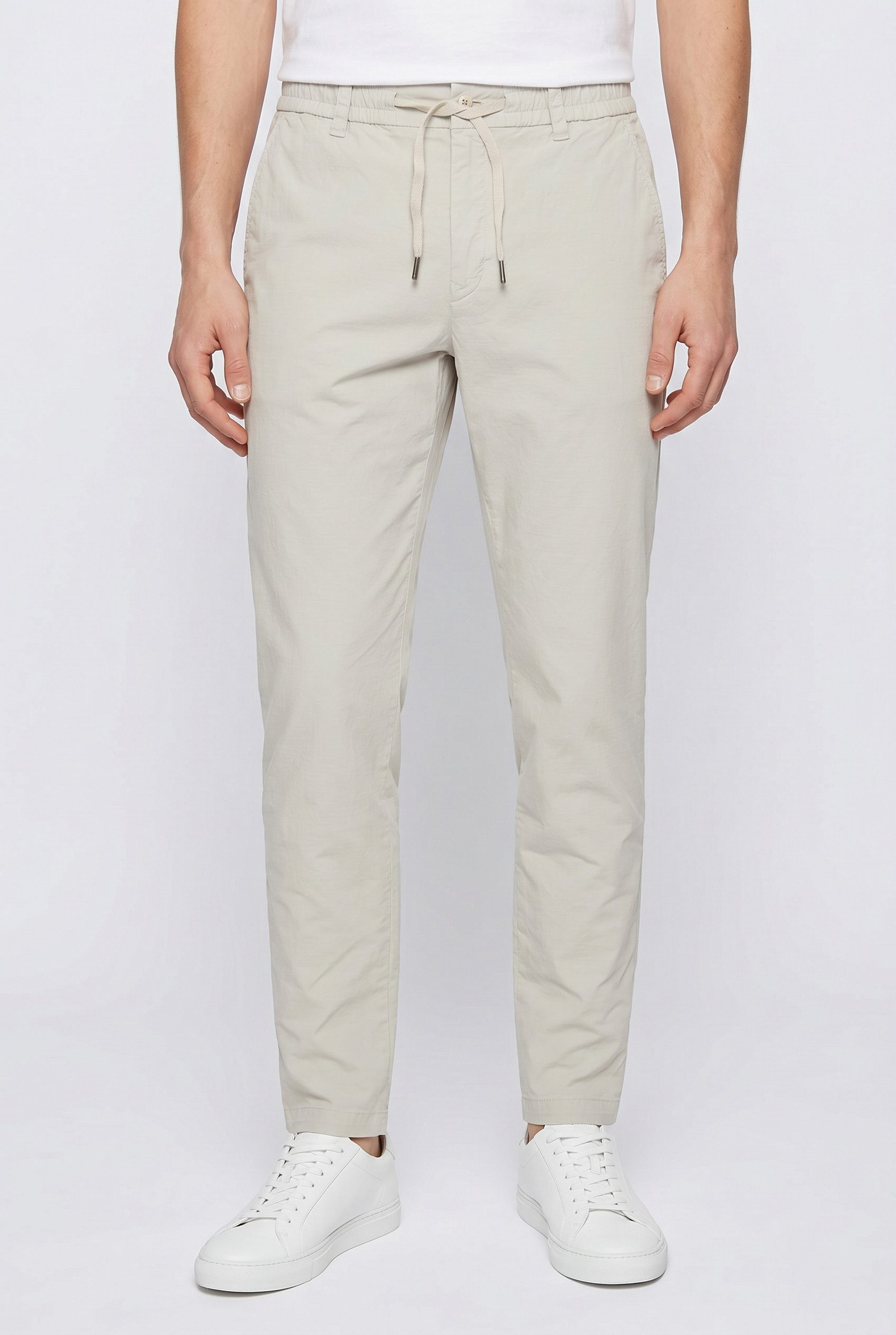BOSS ORANGE Chinohose Tapered Fit, Stretch-Qualität, Komfortbund mit Tunnelzug