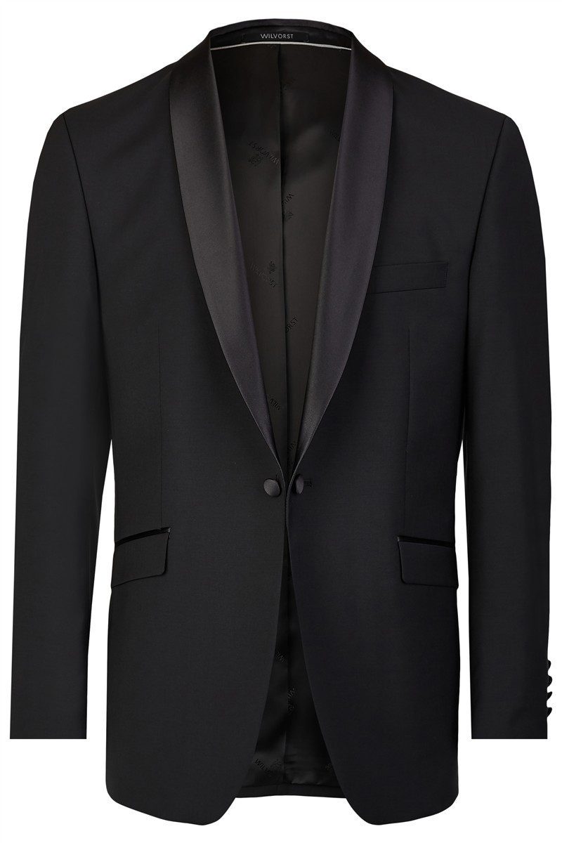 Wilvorst Sakko Wilvorst CLASSICs Herren Smokingsakko Schalkragen Modern Schwarz