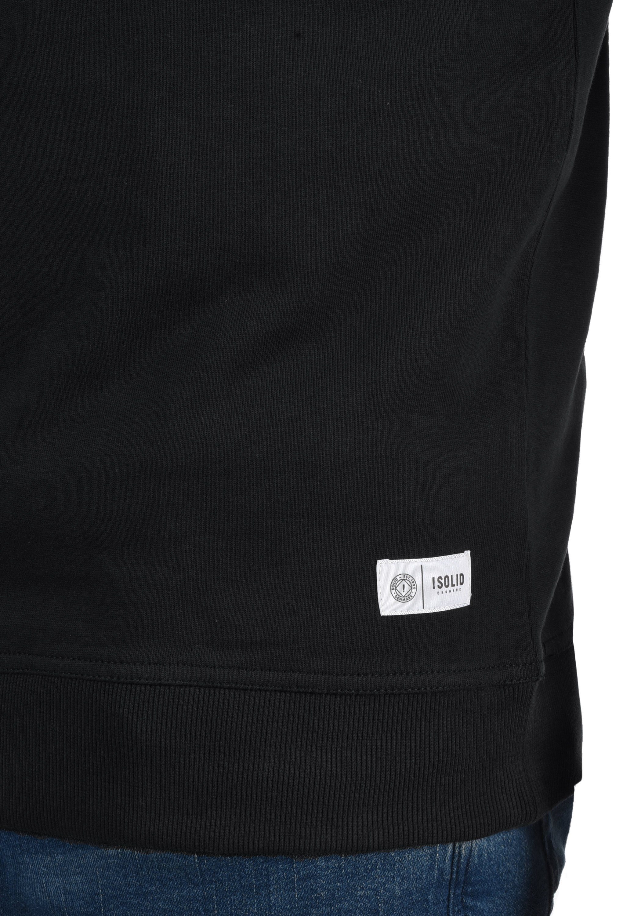 Solid Sweatshirt SDTarabo Sweatpullover Black Cotton (9000) aus Organic