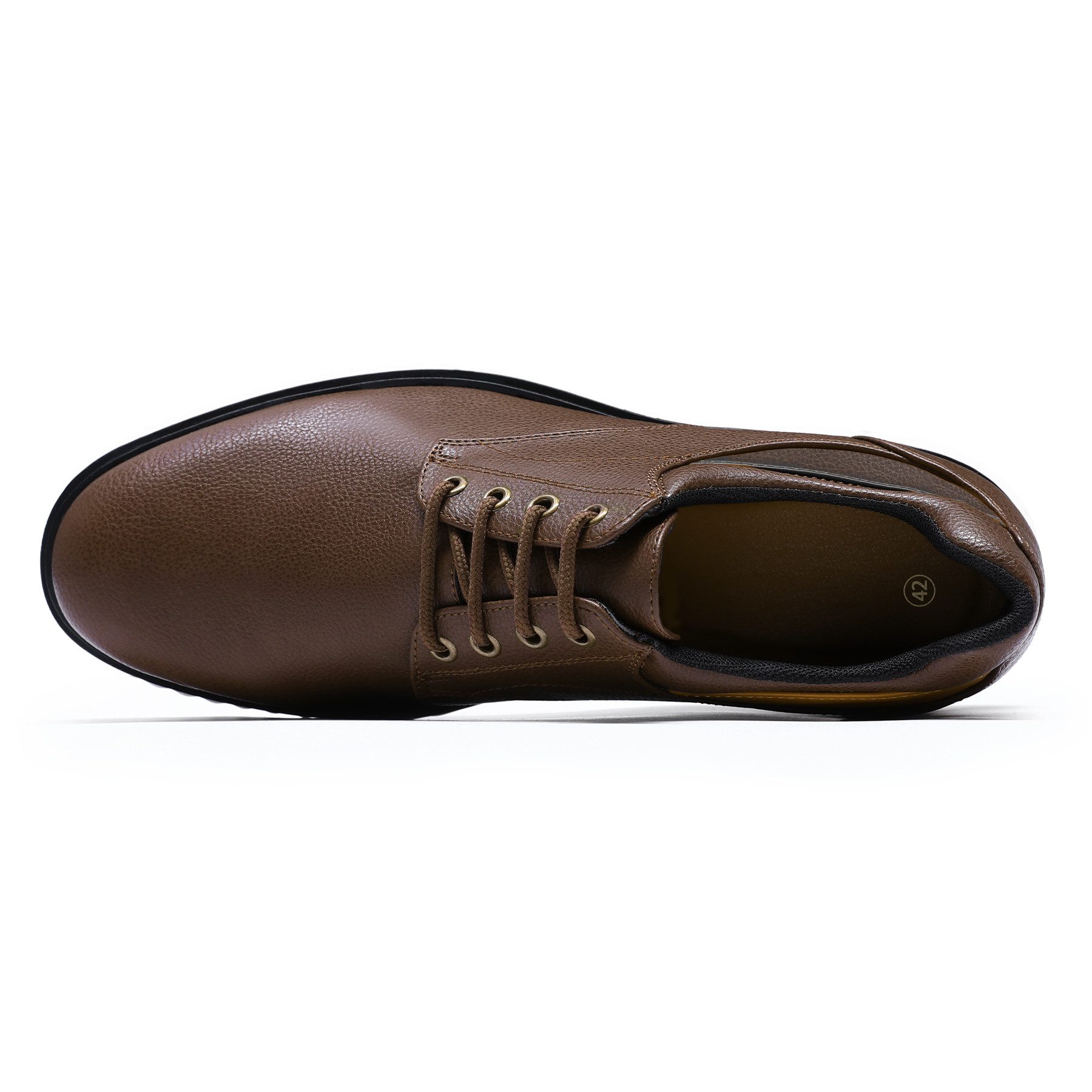 Allthemen Schnürschuh Schnürschuhe Herren Rundkappe Business Halbschuhe aus Leder