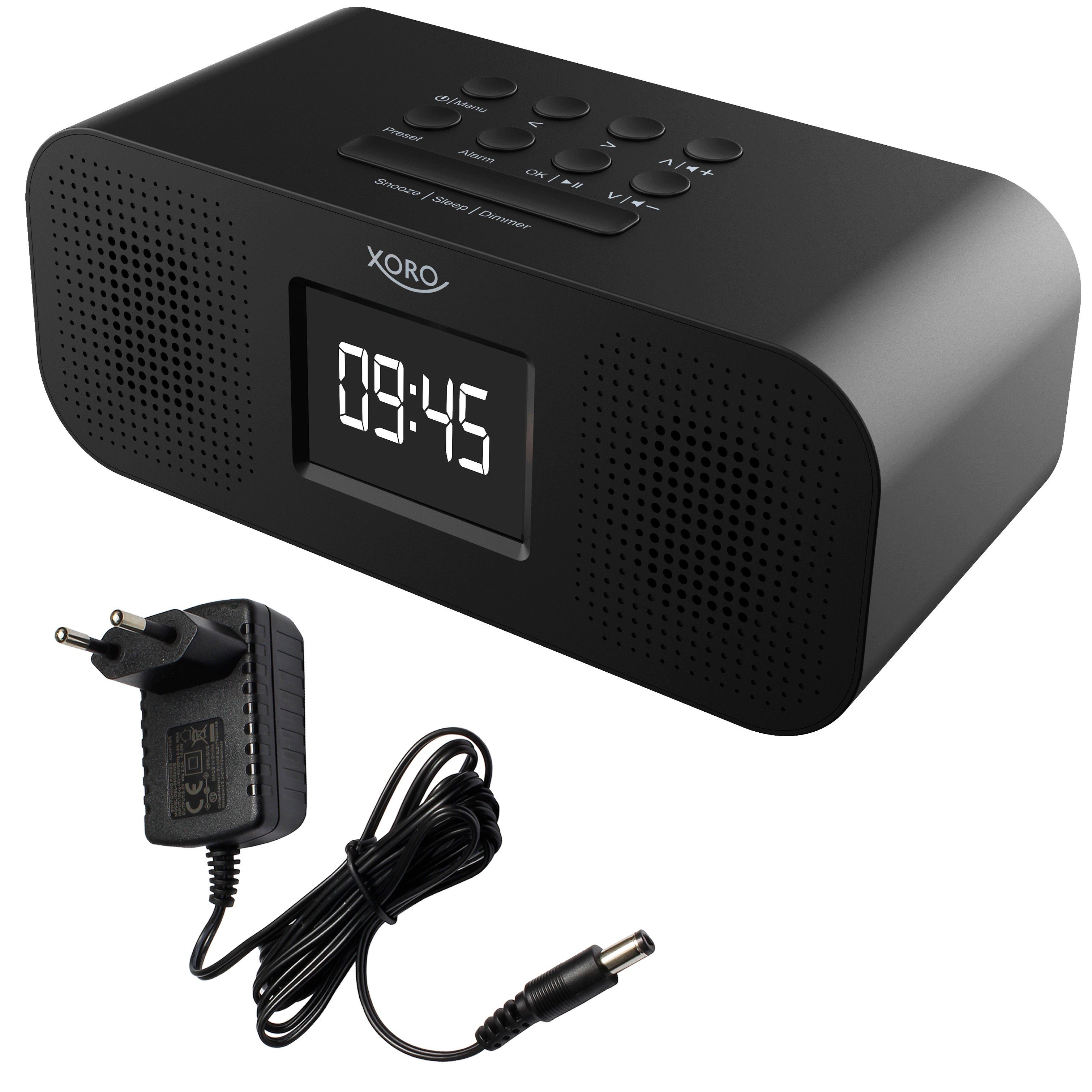 Xoro Wecker mit Radio Bluetooth Farb-Display Stereo Lautsp.