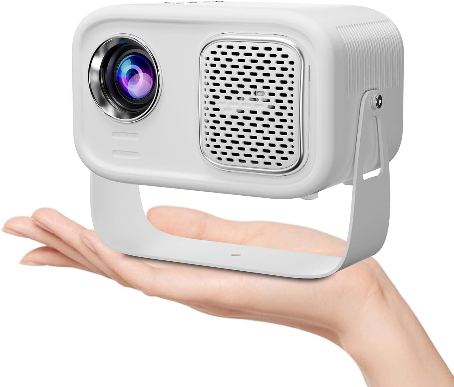 Eroshoo Mini Beamer Bluetooth WLAN Heimkino Video Portabler Projektor (1280 x 720P px, 360° Drehung Kleiner WiFi Kompatibel mit iOS/HDMI USB/Fire Stick)