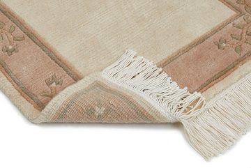 Orientteppich Giza, LUXOR living, rechteckig, Höhe: 12 mm, reine Wolle, handgeknüpft, mit Bordüre und Fransen