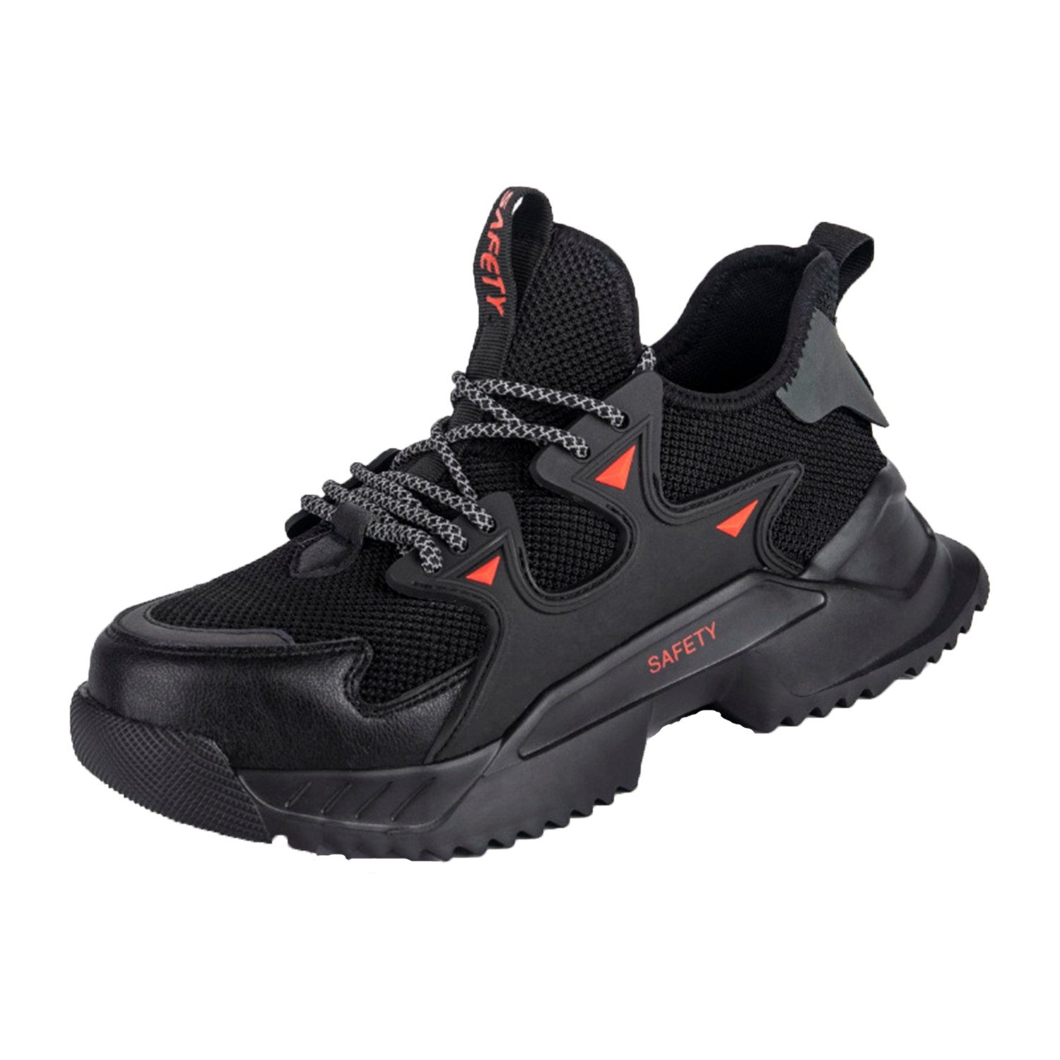 Refttenw Herren Защитная обувь,Anti-Smashing Stahlkappe Arbeitsschuh Sicherheitsschuh Atmungsaktiv, rutschfest