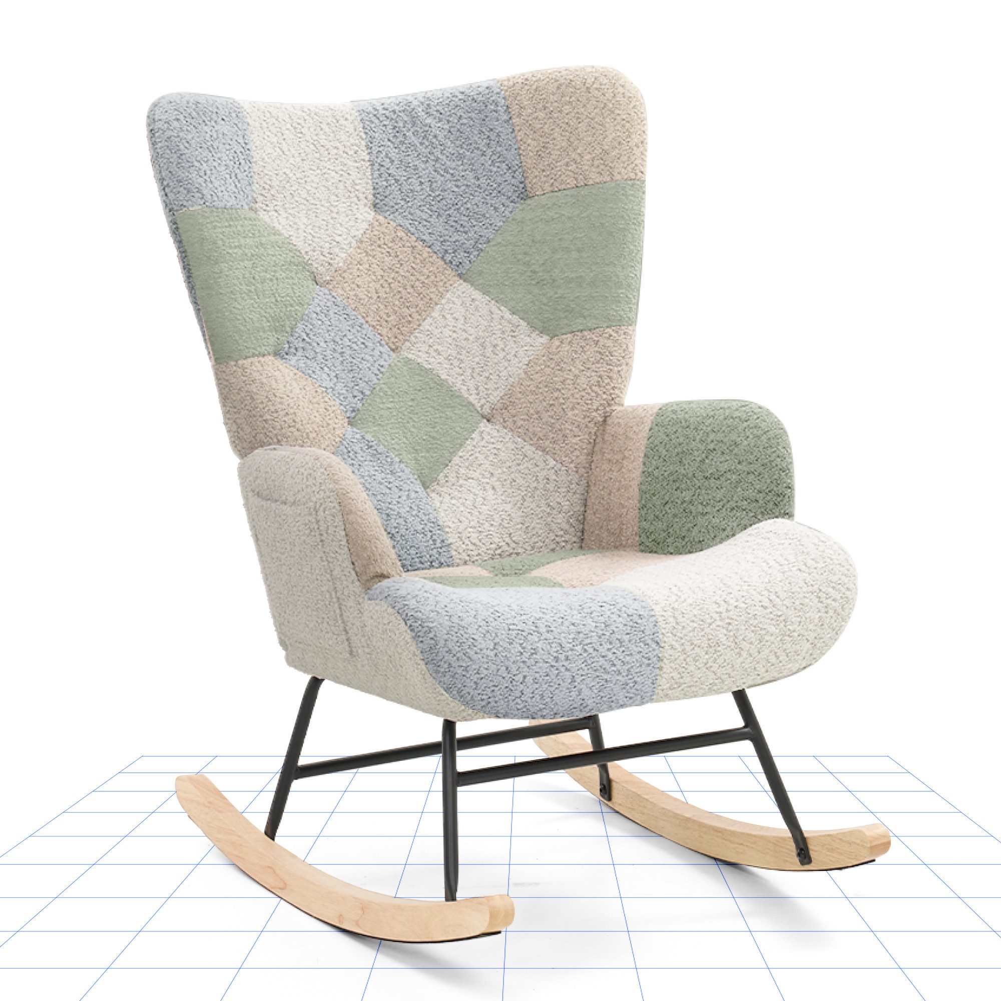 FLEXISPOT Schaukelstuhl mit Hoher Rückenlehne & Fußstütze, Relaxsessel, Sch günstig online kaufen