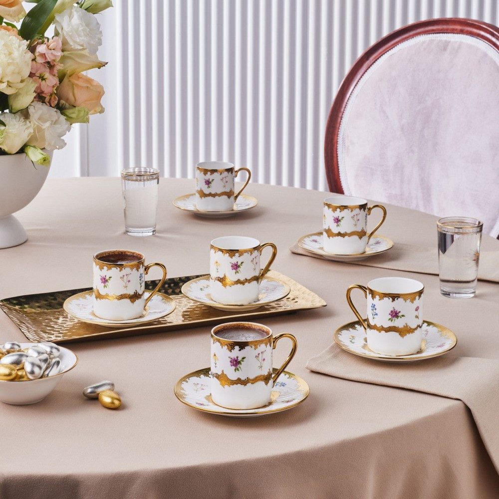 Karaca Кофейный сервиз Karaca Bihter, 6 Person Kaffeetasse 90ML