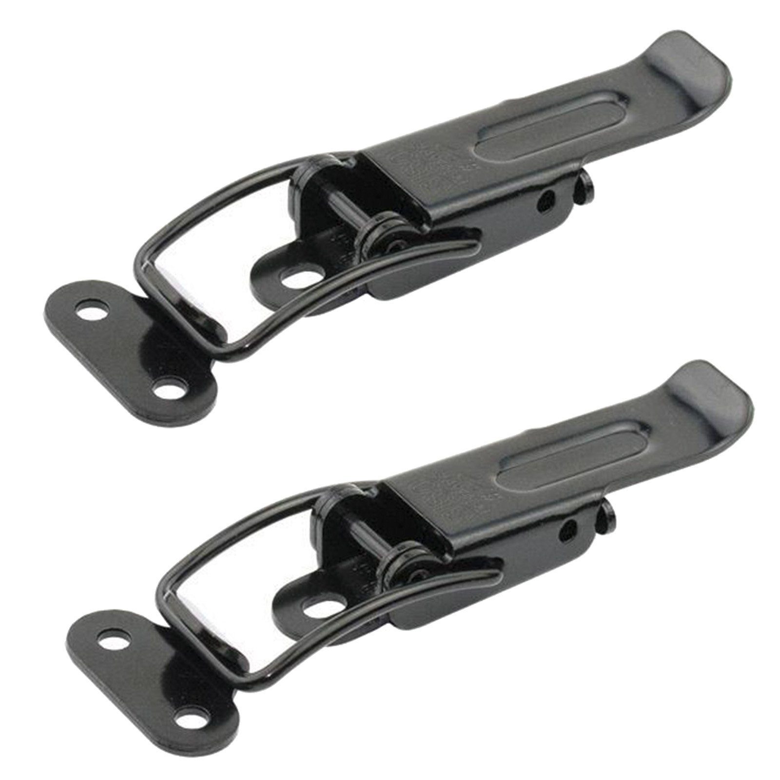 SO-TECH® Kastenriegelschloss Spannverschluss CATCH Kniehebelspanner Tischplattenverbinder, (2-tlg), 2 Stück Hebelverschluss Möbelverbinder schwarz